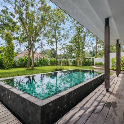 Rent of a new modern luxury villa with a pool, MAS Ubud, Bali, Indonesia