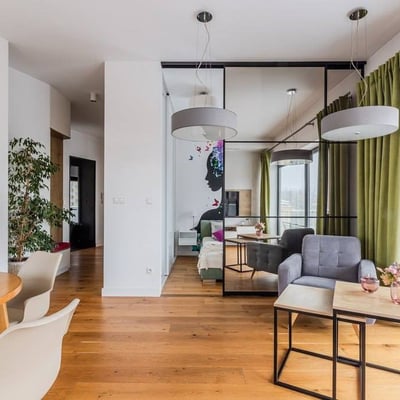 Rent of a stylish three-room apartment, 60 m², Warsaw, Saska Kępa, Poland
