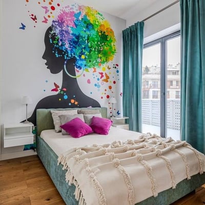 Rent of a stylish three-room apartment, 60 m², Warsaw, Saska Kępa, Poland