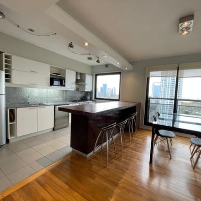 Rent of a bright three-room apartment with a panoramic view, Buenos Aires, Puerto Madero, Argentina