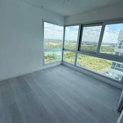 Rent of a new modern 3-room apartment with a lagoon view in Nordelta, Buenos Aires Province, Argentina