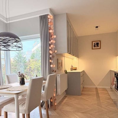 Аренда стильной двухкомнатной квартиры 43 м² с приватным садом, Варшава, Польша