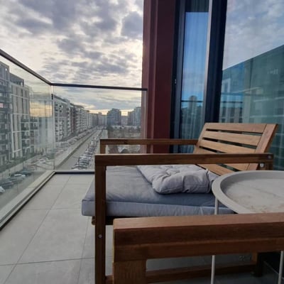 Rent of a two-room apartment, 55 m², in the premium residential complex BW King’s Park, Belgrade, Serbia