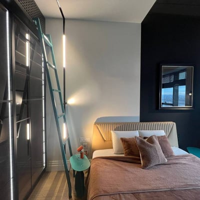 Rent of a luxurious designer two-room apartment, 61 m², in the premium residential complex West 65, Belgrade, Serbia