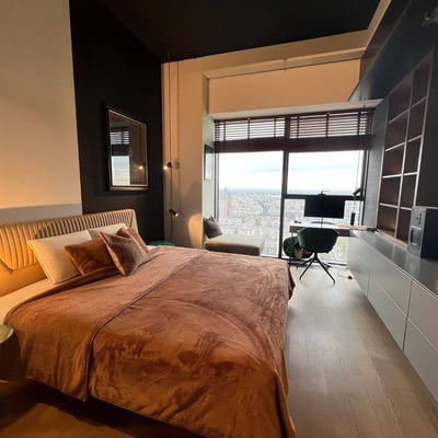 Miete einer luxuriösen Designer-Zweizimmerwohnung mit 61 m² im Premium-Wohnkomplex West 65, Belgrad, Serbien