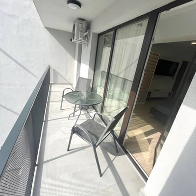 Rent of a great one-room apartment with panoramic windows, Sector 6, Bucharest, Romania