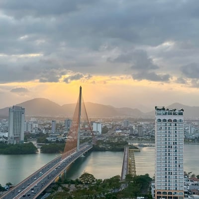 Alquiler de un apartamento de una habitación, piso 22, con vista a la ciudad, Da Nang, Vietnam