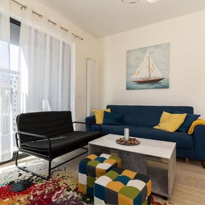 Location d’un appartement spacieux de 2 pièces, 62 m², complexe résidentiel haut de gamme BW Aria, Belgrade, Serbie