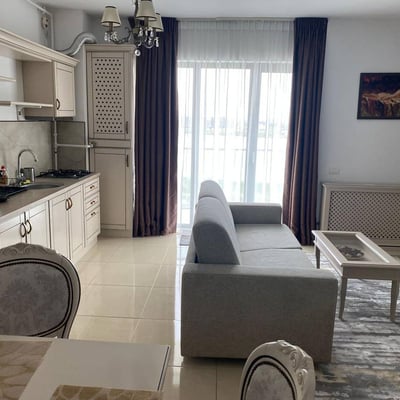 Rent of a comfortable 2-room apartment, 65 m², with a terrace and lake view in Mamaia Nord, Romania