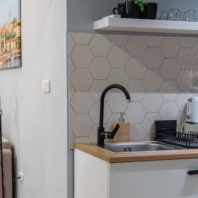 Rent of a bright 1-room apartment, 45 m², in the Old Town center of Belgrade, Serbia