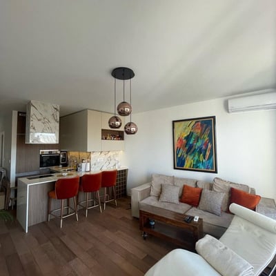 Miete einer stilvollen, hellen 2-Zimmer-Wohnung, 56 m², im Zentrum von Vračar, Belgrad, Serbien