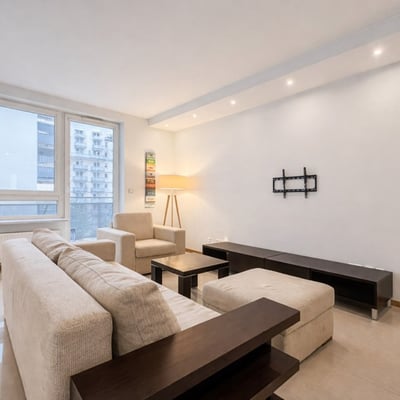 Rent of a bright, furnished 2-room apartment, 54 m², Marina Mokotów, Warsaw, Poland