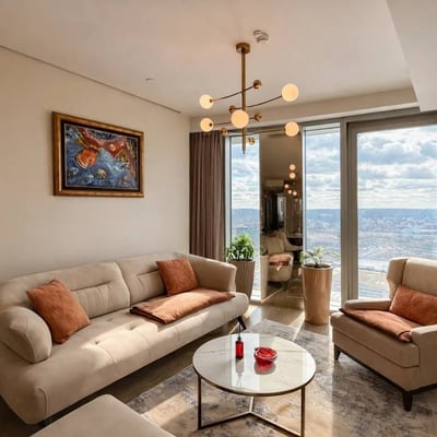 Аренда новой дизайнерской двухкомнатной квартиры с прекрасным видом, 62 м², Белград, Сербия