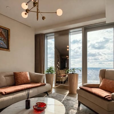 Аренда новой дизайнерской двухкомнатной квартиры с прекрасным видом, 62 м², Белград, Сербия