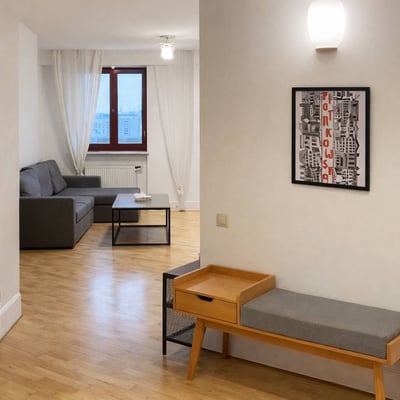 Bright 2-room apartment for rent, 72 m², Mokotów, Warsaw, Poland