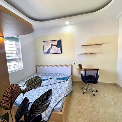 Helle 60 m² Wohnung mit 2 Schlafzimmern zur Miete in Vinh Diem Trung, West-Nha Trang, Vietnam