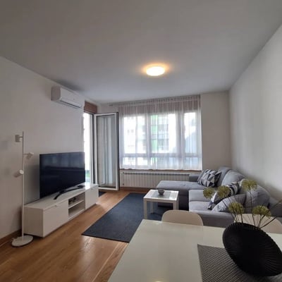Location d’un appartement lumineux de deux pièces dans la résidence Elixir Garden, 55 m², Nouveau Belgrade, Serbie