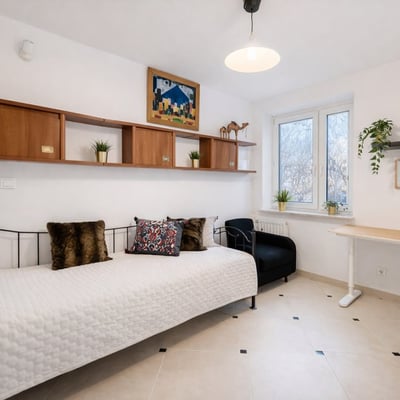 Bright three-room apartment with balcony for rent, 60 m², Żoliborz, Warsaw, Poland