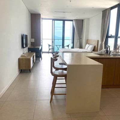 Möblierte Wohnung mit Balkon im Scenia Bay zur Miete in Nha Trang, Vietnam