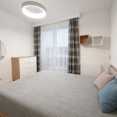 Bright furnished apartment, 53 m², for rent in Mokotów, Warsaw, Poland