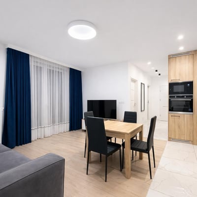 Bright furnished apartment, 53 m², for rent in Mokotów, Warsaw, Poland