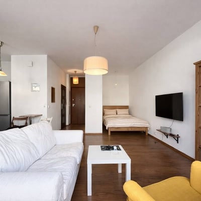 Appartement lumineux et meublé 40 m² avec terrasse à louer à Wilanów, Varsovie, Pologne