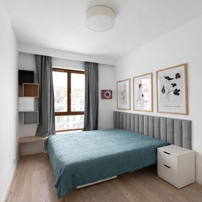 Modern furnished apartment 41 m² with balcony for rent in Wilanów, Warsaw, Poland