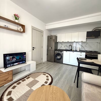 Bright furnished apartment 42 m² for rent in Chiajna, Bucharest, Romania