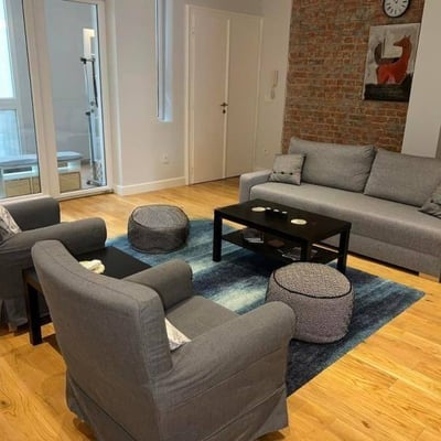 Spacious furnished apartment 110 m² for rent in Belgrade city center, Serbia