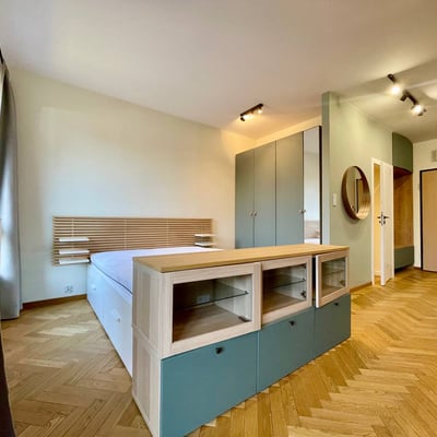 Уютная меблированная студия 38 м² с садом в аренду, Wilanów, Варшава, Польша