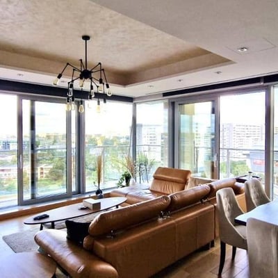 Modern apartment with panoramic city view for rent, 90 m², Belgrade, Serbia