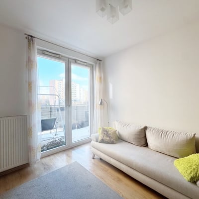 Bright, furnished apartment for rent, 42 m², Bielany, Warsaw, Poland