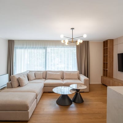 Location d'une maison moderne et meublée, 89 m², quartier de Dedinje, Belgrade, Serbie
