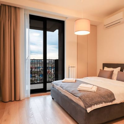 Location d'un studio douillet et moderne, 28 m², complexe BW Metropolitan, Belgrade, Serbie