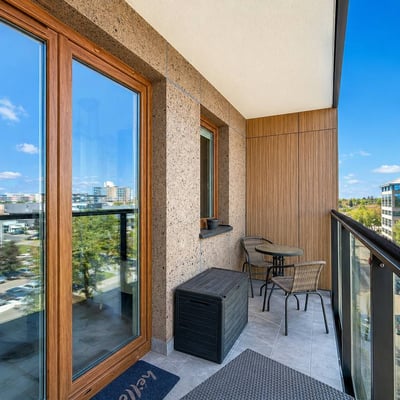 Rent a bright, modern apartment with balcony, 40 m², Mokotów, Warsaw, Poland