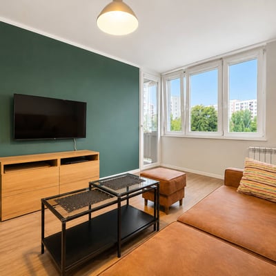 Vermietung einer hellen, komfortablen Wohnung, 50 m², Saska Kępa, Warschau, Polen