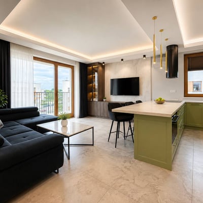 Designer Apartment 56m² for Rent, Mokotów, Warsaw, Poland