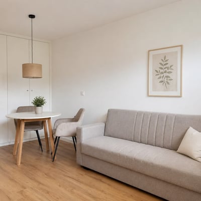 Cozy and bright studio apartment for rent, Bielany, Warsaw