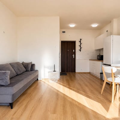 Bright Studio 25m² with Panoramic View for Rent, Śródmieście, Warsaw, Poland