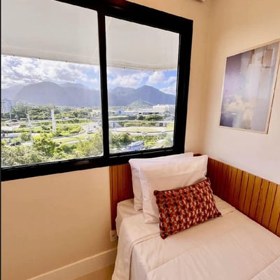 Alquiler a largo plazo de un apartamento dúplex de 3 habitaciones, 90 m², en Barra da Tijuca, Río de Janeiro, Brasil