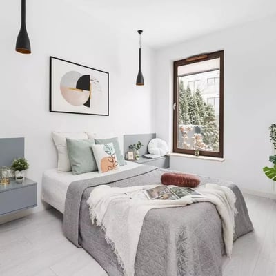 Современная 2-комнатная квартира с террасой на улице Aleja Rzeczypospolitej 29a, район Wilanów, Варшава