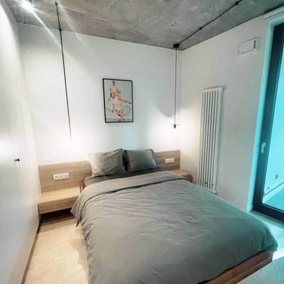 Long-term rental of a two-room apartment with a balcony at Browary Warszawskie, Wola, Warsaw