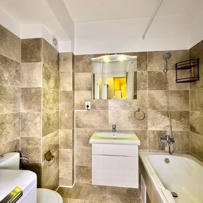 Long-term rental, Bucharest, Dudu: two-room apartment with a balcony and forest view