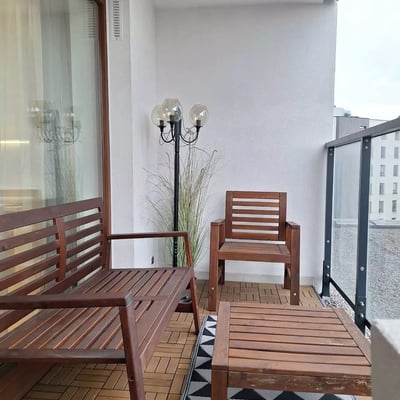 Alquiler a largo plazo, Varsovia, distrito Bielany: apartamento de 2 habitaciones con balcón