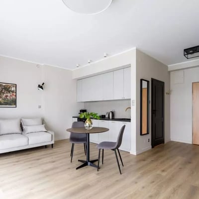 Long-term rental, Warsaw, Mokotów: 1-room apartment with a terrace