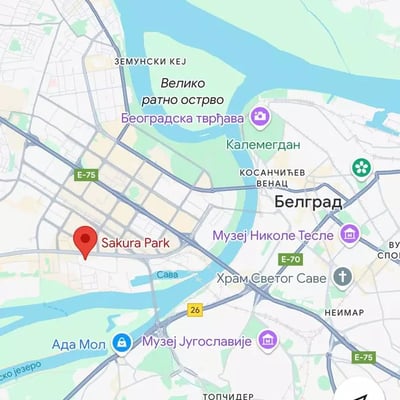 Long-term rental of a 2-rooms apartment in the premium residential complex "Sakura Park", New Belgrade