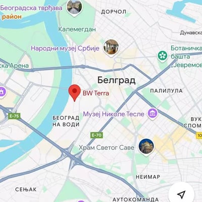 Long-term rental of a studio in BW Terra complex, Belgrade, Serbia