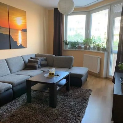 Long-term rental 2-room apartment (54 m² + balcony) in Ružinov, Bratislava, Slovakia