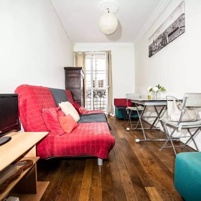 Long-term rental studio (28 m²) near Métro Courcelles, 75008 Paris, France