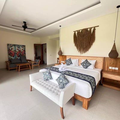Long-term rental newly built villa with rice field view in Ubud, Bali
